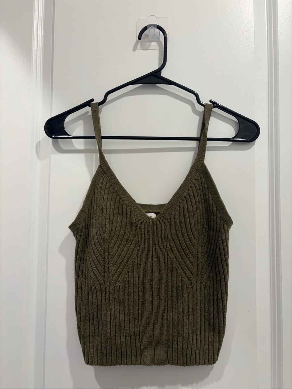 Auden Olive Ribbed V-Neck Camisole